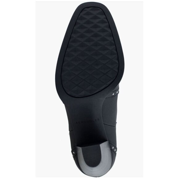 Aerosoles Womens Black Leather Lazu Studded Western Bootie Sz 7.5 New - Picture 12 of 14